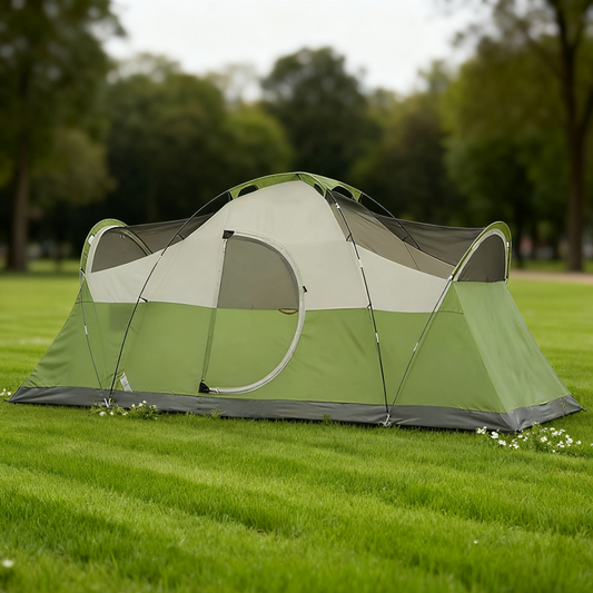 Single-door Family Tunnel Tent with Rain Cover