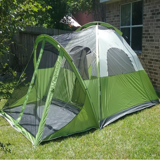 Includes Rain Cover and Mesh Doorway/Tunnel Tent