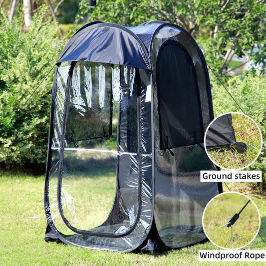 Athlete's Outdoor Quick-Setup Transparent Viewing Tent