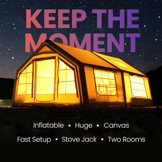 One-bedroom, one-living room family deluxe inflatable tent