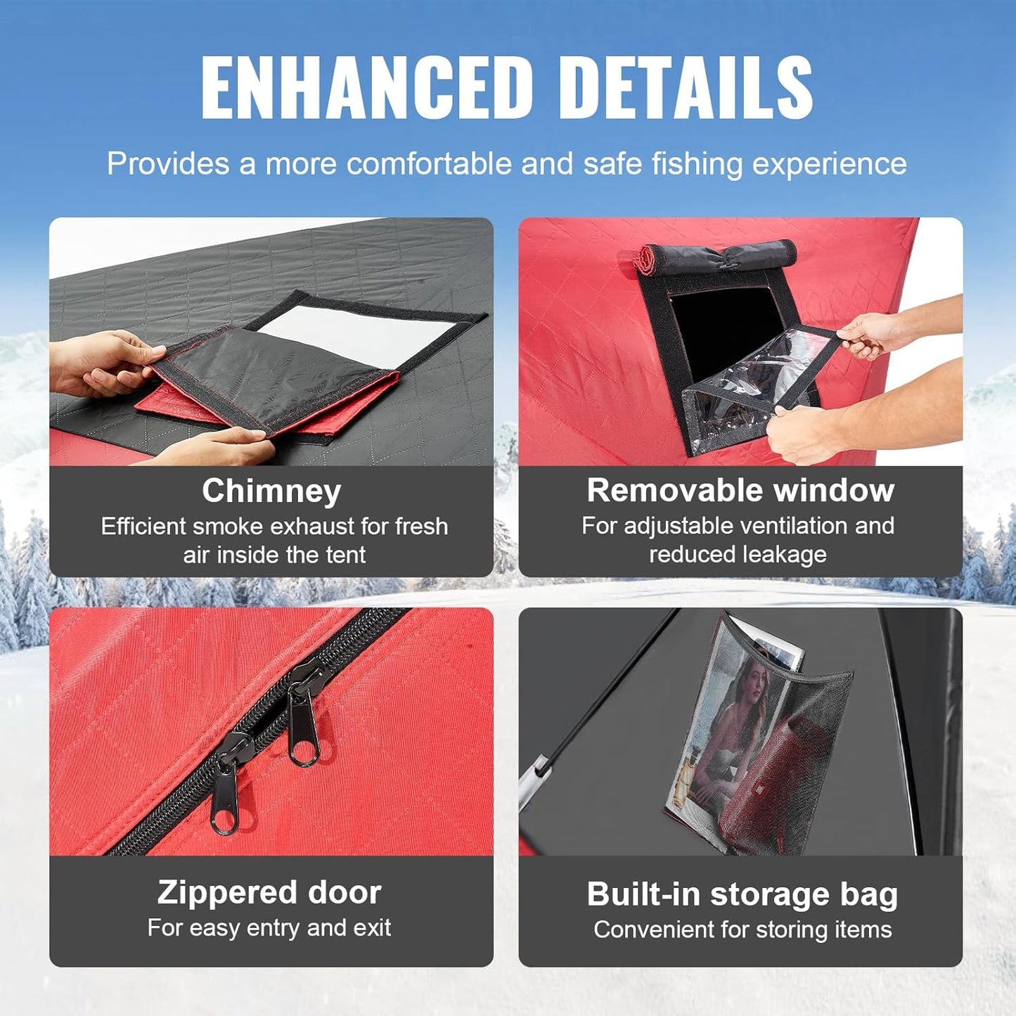 Pop-up Insulated Tent for Winter Fishing
