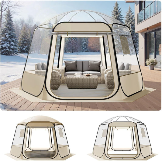 Transparent Dome Camping Tent/Igloo for 8-10 People