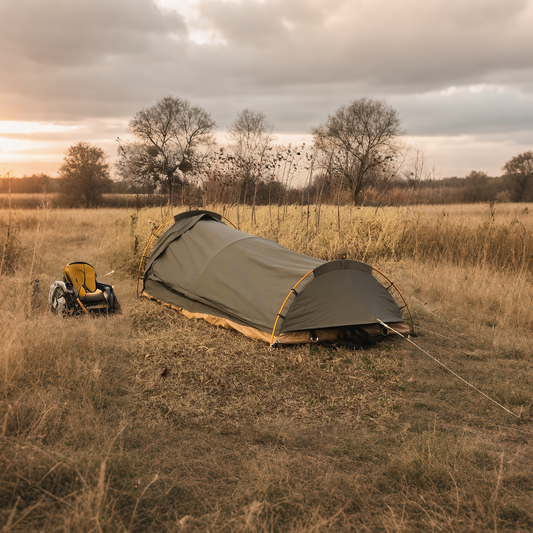 Single Sleeping Bag Version of Tunnel Tent