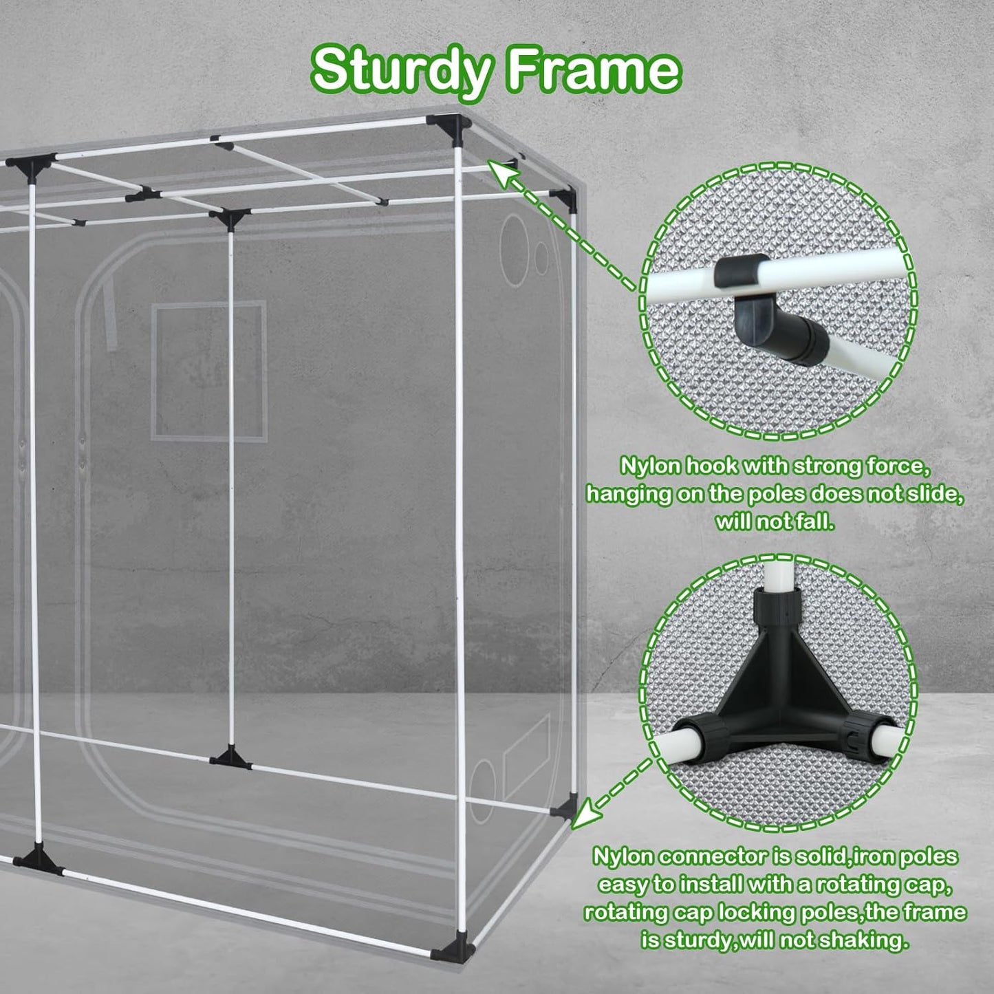 High-reflectivity Indoor Grow Tent + Removable Waterproof Floor Tray