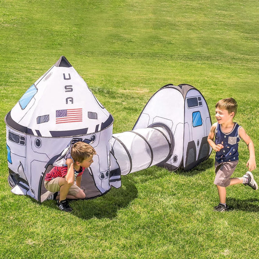 Pop-up Spaceship Tent Set with Tunnel and Playhouse