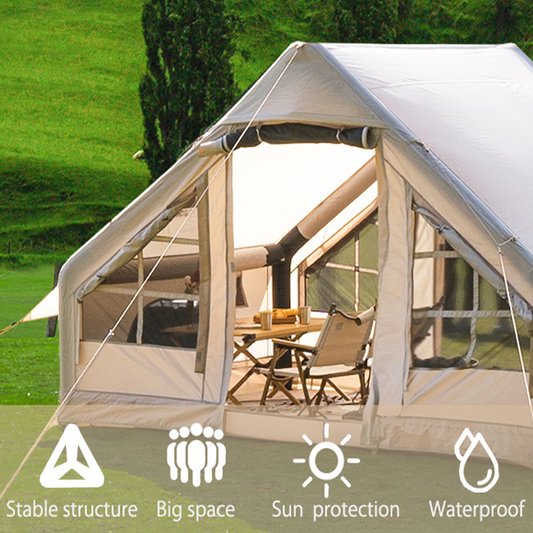 Four-season Oxford Cloth Inflatable Camping Tent With Manual Air Pump