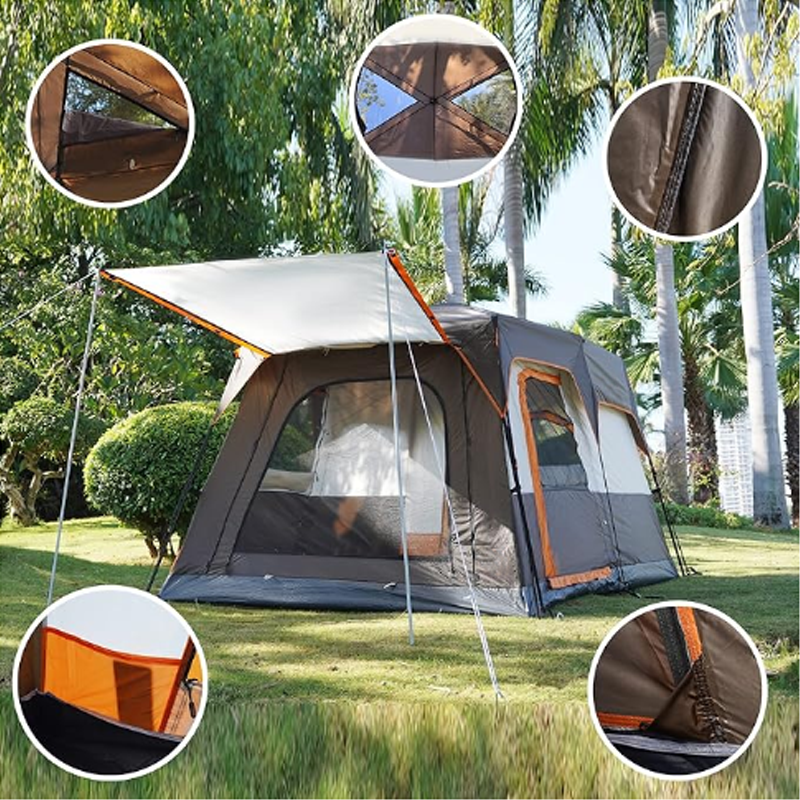Outdoor Family Tent with a Front Sunshade