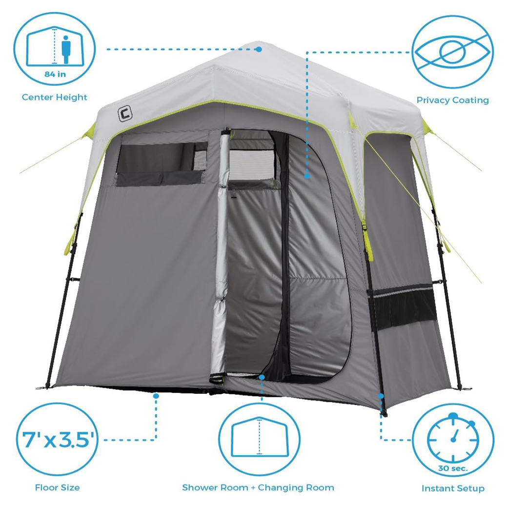 Two-room Outdoor Shower Tent