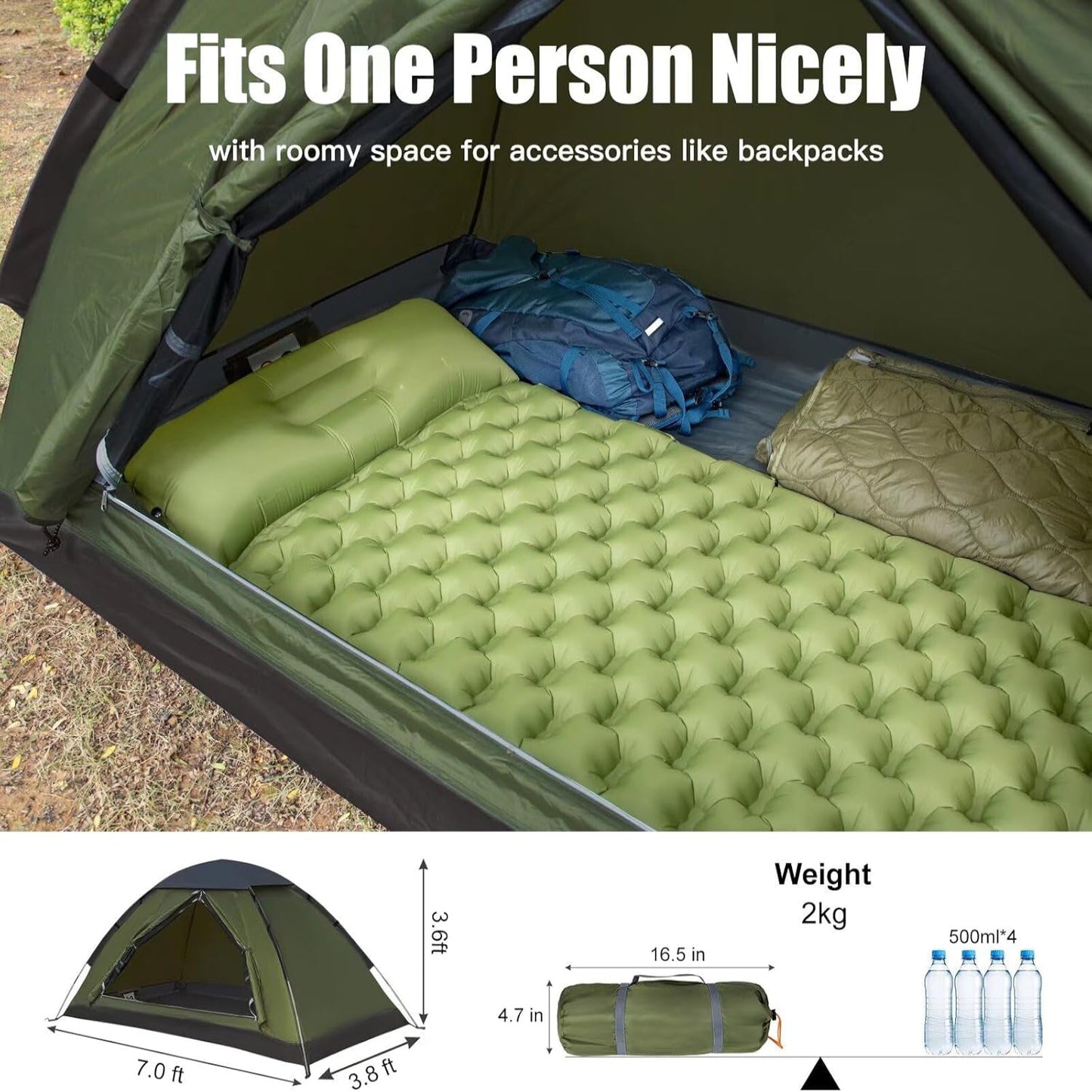 Lightweight Adult Waterproof Camping and Hiking Tent
