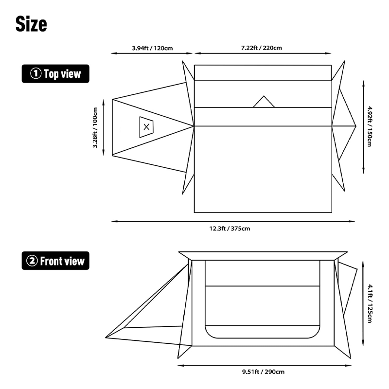 The shelter tents can be used to set up stoves