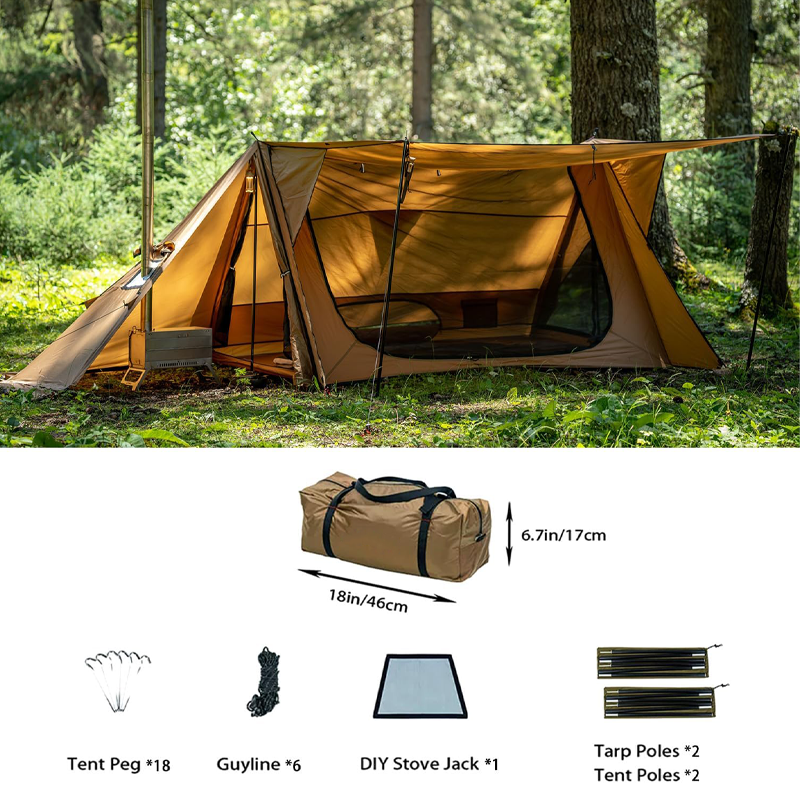 The shelter tents can be used to set up stoves