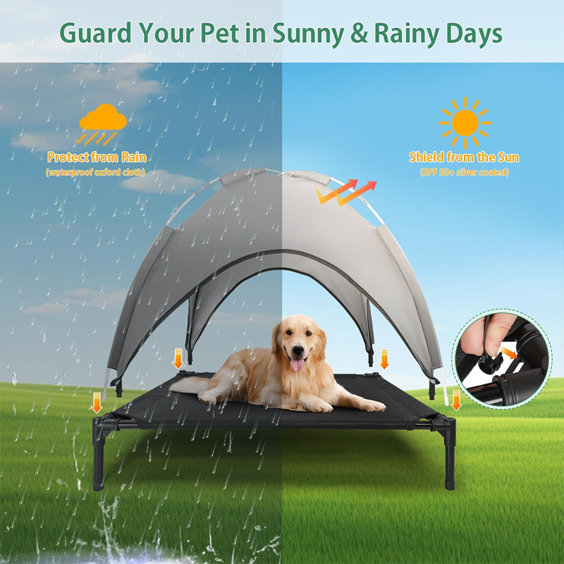Raised Pet Tent with Sunshade
