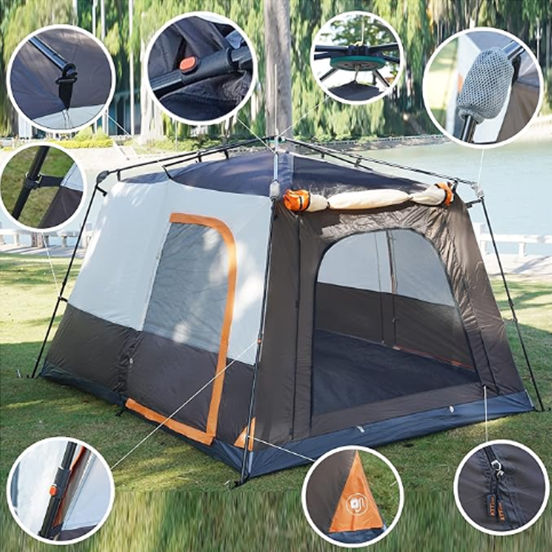 Outdoor Family Tent with a Front Sunshade