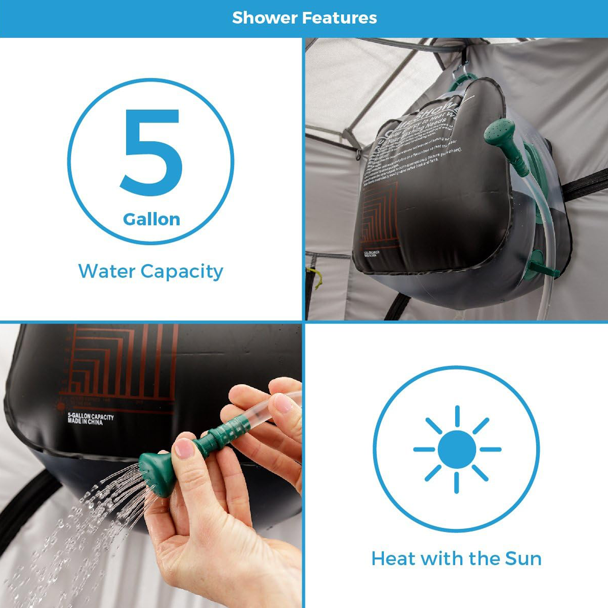 Two-room Outdoor Shower Tent