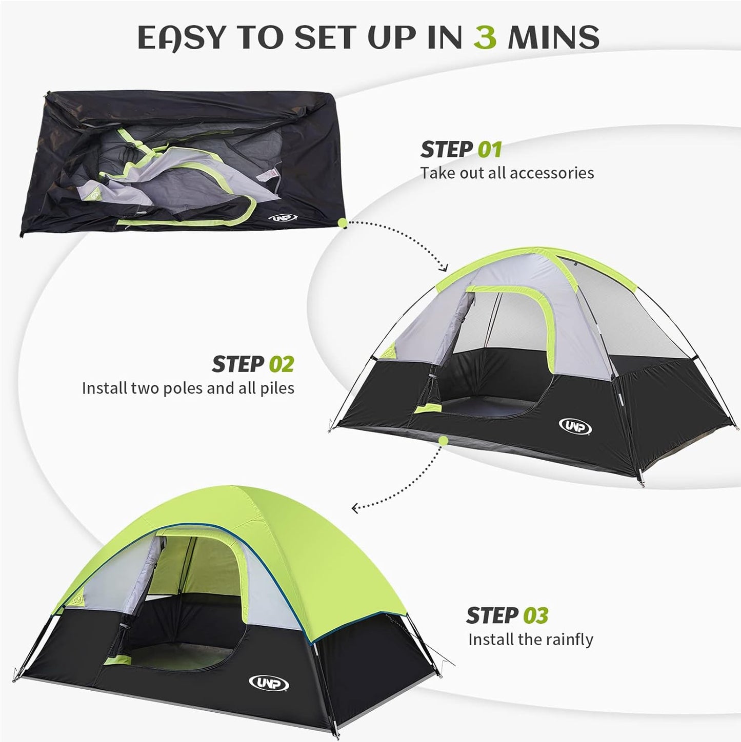 Portable Two-person Dome Camping Tent