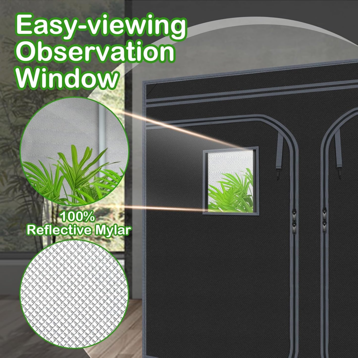 High-reflectivity Indoor Grow Tent + Removable Waterproof Floor Tray
