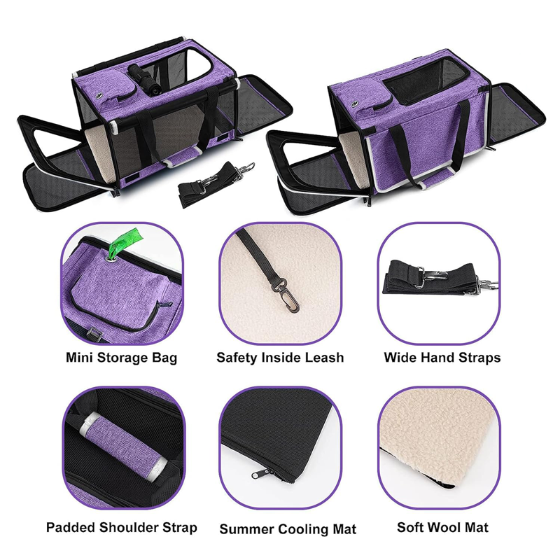 Portable pet travel carrier that can be carried on your back or by hand