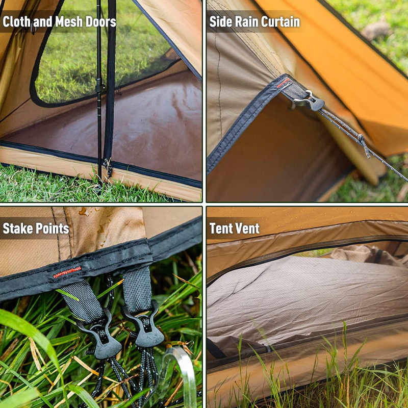 The shelter tents can be used to set up stoves