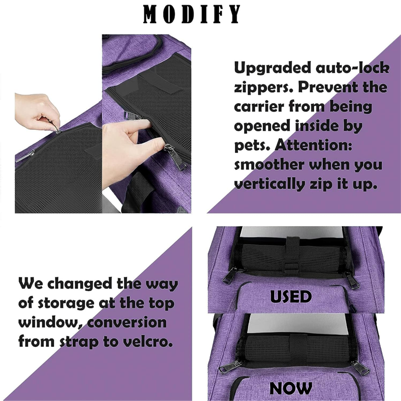 Portable pet travel carrier that can be carried on your back or by hand