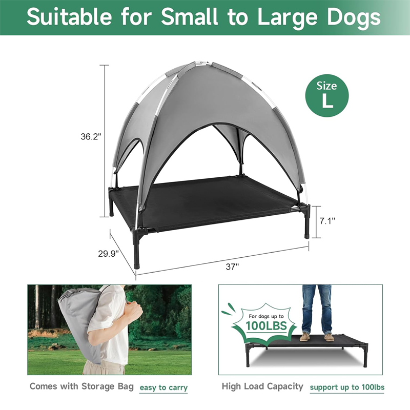 Raised Pet Tent with Sunshade