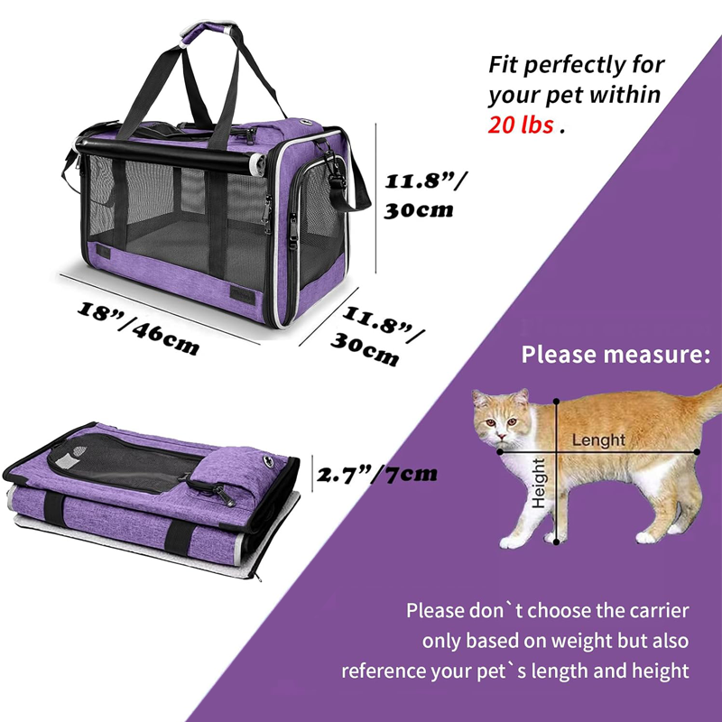 Portable pet travel carrier that can be carried on your back or by hand