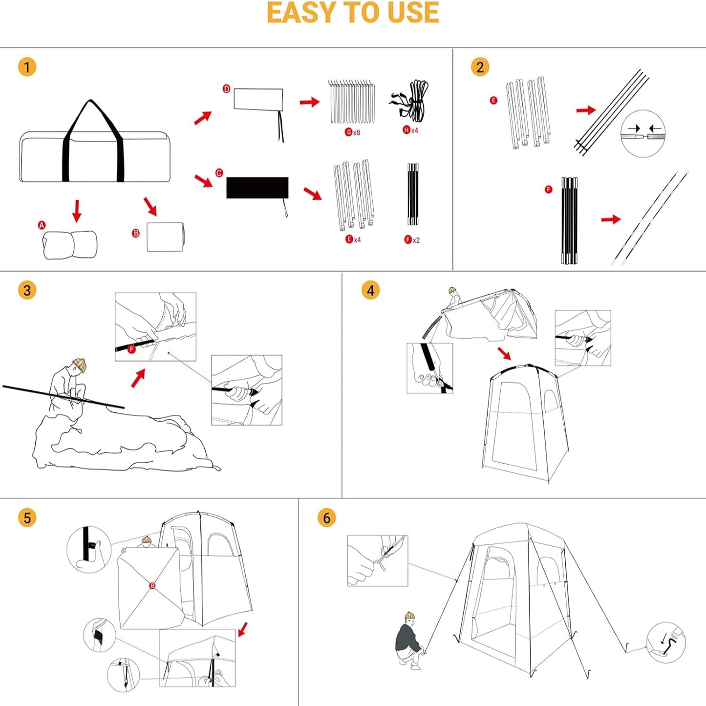 Outdoor Single-person Privacy Shower Tent