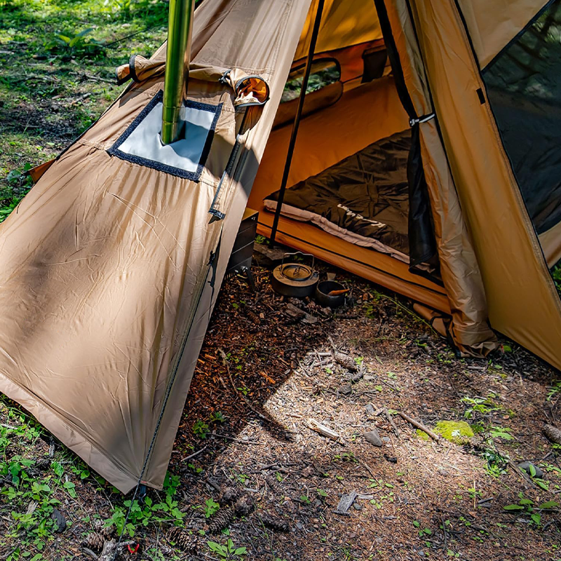 The shelter tents can be used to set up stoves