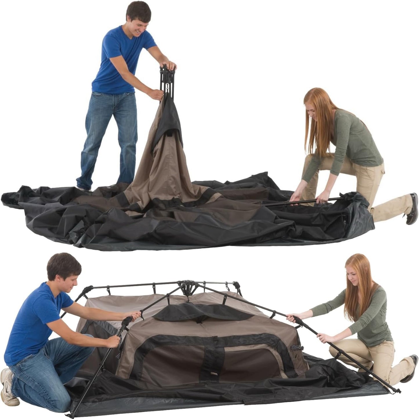 Pre-assembled Pole Quick-setup Family Tent
